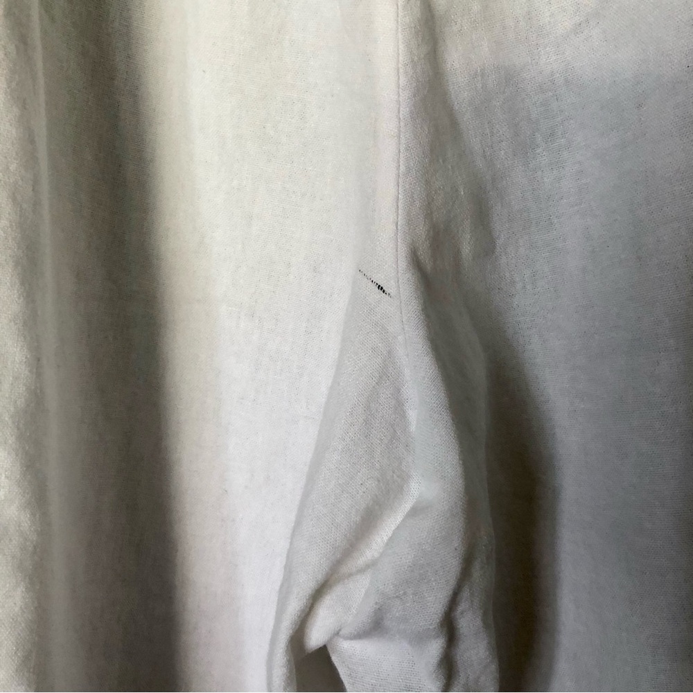 Tahari White Wide-Leg Embroidered Pants Pockets Boho XL Linen blend - Picture 12 of 14
